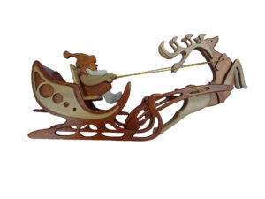 Santa Cart wood